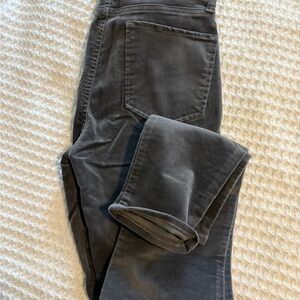 GAP High Rise Charcoal Stretch Skinny Ankle Velvet Jeans